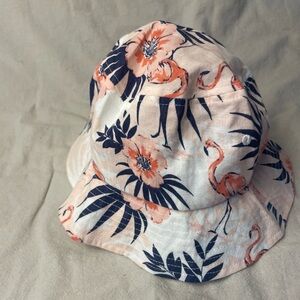 Woman’s Pink Floral Flamingo Summer Bucket Hat